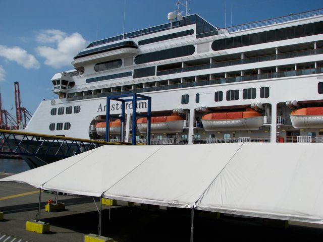 Day 1 Boarding the ms Amsterdam in Seattle Washington on September 7, 2008 enroute to Juneau Alaska
