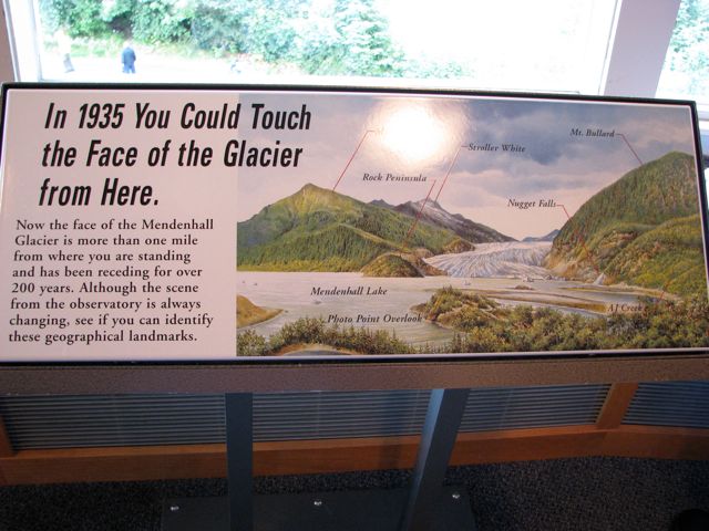 In 1935 you could touch the face of the glacier from here