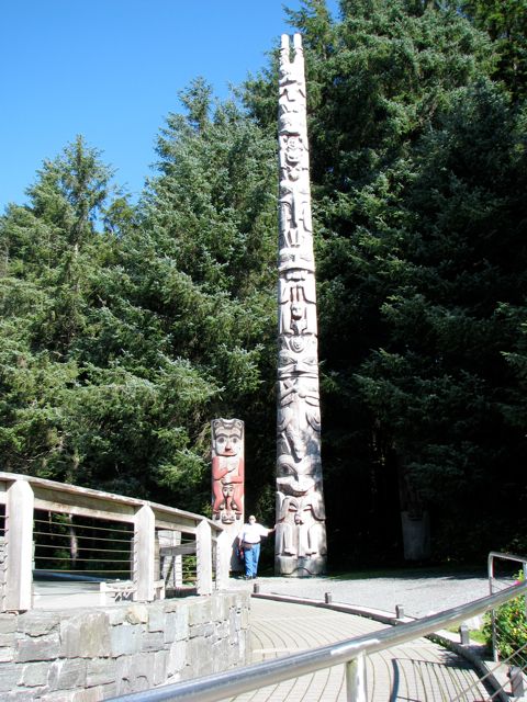 A totem pole in Sitka