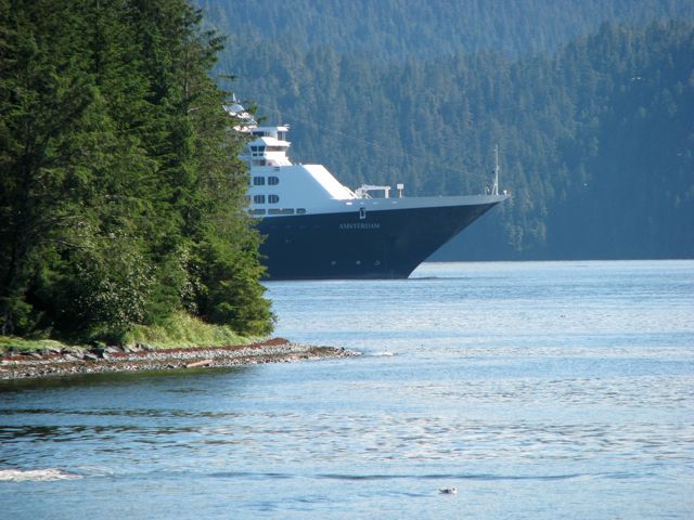 ms Amsterdam moored in Sitka