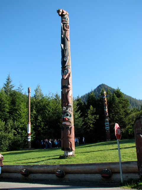 clan house and a carving