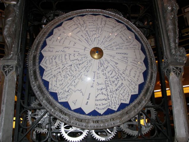 Clock on board the  ms Amsterdam