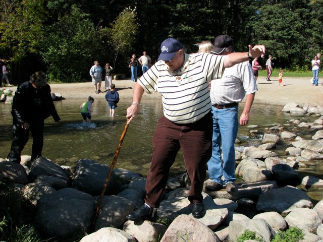 Tom almost falling in