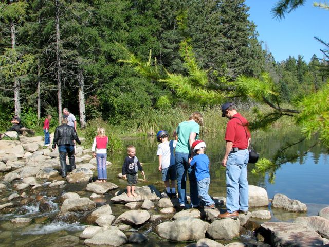 Bill crossing the headwaters