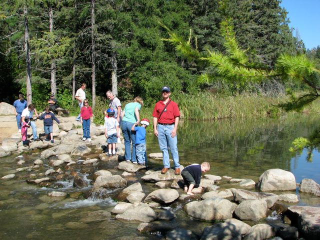 Bill crossing the headwaters