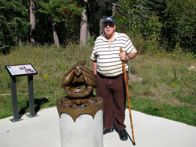 Tom with the Heartwaters caretaker woman