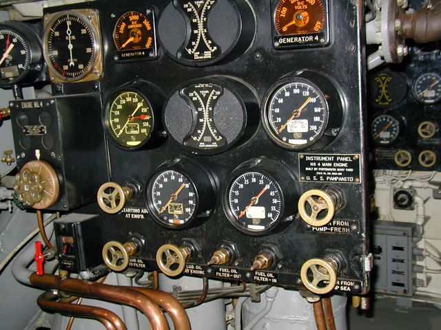 No 4 Main Engine Instrument panel